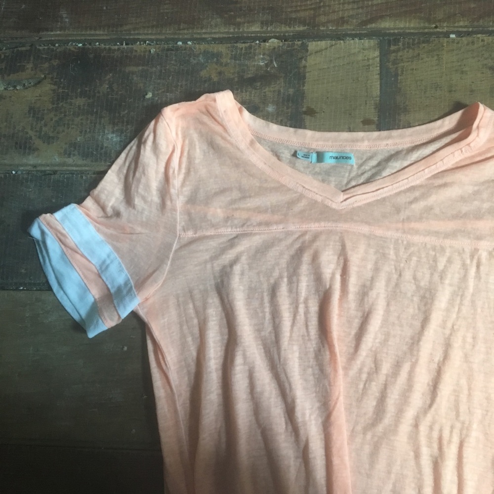 Maurice’s Peach & White T-Shirt